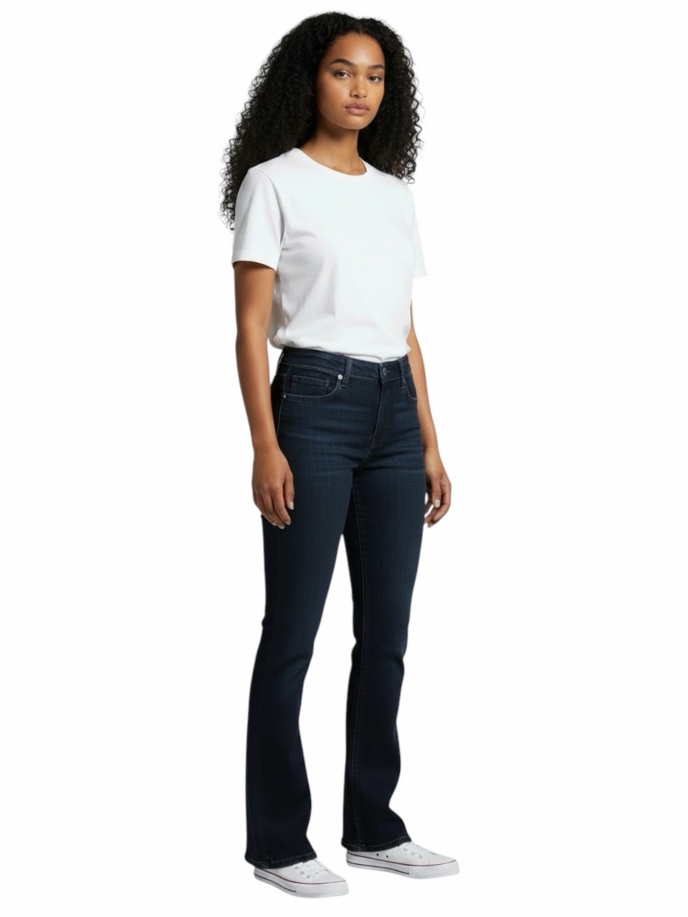 a.n.a•Dark Indigo Mid Rise Bootcut Jeans